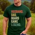 Husband Dad Board Game Night Legend Father Vintage Men's Casual T-Shirt Forest
