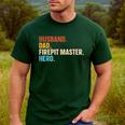 Husband Dad Firepit Master Hero Men's Casual T-Shirt Forest