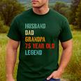 Husband Dad Grandpa 75 Year Old Legend 75th Birthday Men's Casual T-Shirt Forest