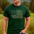 Husband Daddy Protector Hero Fathers Day Camo American Flag Men's Casual T-Shirt Forest