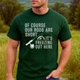 Ice Fishing Art For Men Dad Father Ice Fishing Lover Men's Casual T-Shirt Forest