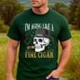 I'm Aging Like a Fine Cigar Skull Dad Retro Adult Men's Casual T-Shirt Forest I'm Aging Like a Fine Cigar Skull Dad Retro Adult Men's Casual T-Shirt Forest