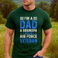 I’m A Dad Grandpa Air Force Veteran Distressed Men's Casual T-Shirt Forest