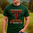 I'm Dad Grandpa Retired Firefighter Nothing Scares Me Men's Casual T-Shirt Forest