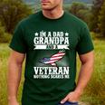 I'm A Dad Grandpa And A Veteran US Flag Veterans Day Men's Casual T-Shirt Forest