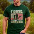 I'm A Dad a Grandpa And a Vietnam Veteran Men's Casual T-Shirt Forest