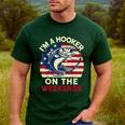 I'm Hooker On The Weekends Dirty Bass Dad Fishing Men's Casual T-Shirt Forest
