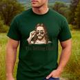 I'm Telling Dad Jesus Wearing Sunglasses Christian Fathers Men's Casual T-Shirt Forest