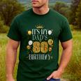 It's My Dad's 80th Birthday Happy Birthday 80 Years Old Men's Casual T-Shirt Forest