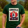 Japanese Art Corgi Dog Mom Dad Men's Casual T-Shirt Forest