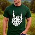 Just A Dad Who Always Came Back 2 Sided Skeleton Men's Casual T-Shirt Forest