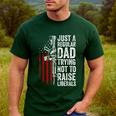 Just A Regular Dad Trying Not To Raise Liberals Father's Day Men's Casual T-Shirt Forest
