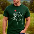 Labrador Retriever Golden Lab Dad Mom Men's Casual T-Shirt Forest