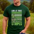 Look At Those Stripes Lawn Mowing Dad Lawn Mower Small Men's Casual T-Shirt Forest