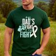 Lung Cancer Dad Ribbon Men's Casual T-Shirt Forest