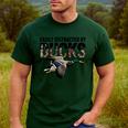 Mallard Duck Hunting Camo Easily Distracted Duck Dad Men's Casual T-Shirt Forest