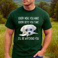 Maltese Dog Watching Owner Quote Puppy Mom Dad Men Women Girls Kids Men's Casual T-Shirt Forest