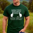 The Man Behind The Bump Baby Shower Shirts For Mom And Dad Men's Casual T-Shirt Forest