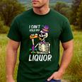 Mardi Gras Skeleton Cant Hold My Carnival Team Dad Men Men's Casual T-Shirt Forest