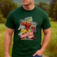 Marvel Iron Man Invincible Dad Father's Day Comic Retro Men's Casual T-Shirt Forest