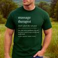 Massage Therapist Definition Women Mom Dad Men's Casual T-Shirt Forest