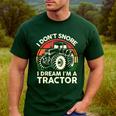 Men I Don't Snore I Dream I'm Tractor Farmer Dad Men's Casual T-Shirt Forest