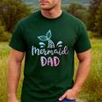 Mermaid Dad Merman Daddy Dad Family Matching Birthday Men's Casual T-Shirt Forest