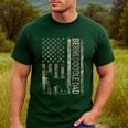 Mini Bernedoodle Dad Camo USA Flag DESIGN ON BACK Men's Casual T-Shirt Forest Mini Bernedoodle Dad Camo USA Flag DESIGN ON BACK Men's Casual T-Shirt Forest