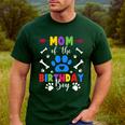 Mom And Dad Mom Of The Birthday Boy Dog Paw Family Matching Men's Casual T-Shirt Forest