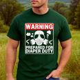 New Dad Prepared For Diaper Duty Daddy Diaper Duty Men's Casual T-Shirt Forest