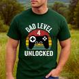 New Dad Shirt Dad Level 4 Unlocked For 4 Kids Gaming Men's Casual T-Shirt Forest