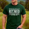 Officially Retired Golf Dad Golfing Retirement Golfer Men's Casual T-Shirt Forest