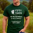 Outhouse Dad Guy Pun Humor Redneck Potty Joke Gag Men's Casual T-Shirt Forest