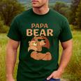 Papa Bear Bears Animal Pun Lover Dad Father Daddy Father's Men's Casual T-Shirt Forest
