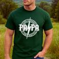 Papa Like A Grandpa Fathers Day Rocker Dad Rock Music Men Men's Casual T-Shirt Forest