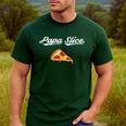 Papa Slice Pizza Belly Expectant Dad Pizza Pregnancy Reveal Men's Casual T-Shirt Forest