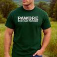 PAWDRE The Cat Father Cat Dad Feline Fathers Cat Men's Casual T-Shirt Forest