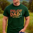 Pilot Dad Art For Men Father Aviation Airplane Pilot Men's Casual T-Shirt Forest