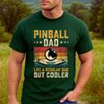 Pinball Dad Like Regular Dad But Cooler Father's Day Men's Casual T-Shirt Forest