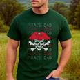 Pirate Dad Skull And Crossbones Tampa Gasparilla Captain Men's Casual T-Shirt Forest