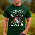 Pirate Papa Skull Family Matching Costume Dad Grandpa Men Men's Casual T-Shirt Forest