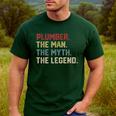 Plumber The Man The Myth The Legend Dad Hero Men's Casual T-Shirt Forest