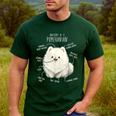 Pomeranian Anatomy Cute Pet Pom Mom Dog Dad For Men Women Girls Kids Men's Casual T-Shirt Forest