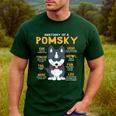 Pomsky Anatomy Dog Mom Dad Men's Casual T-Shirt Forest