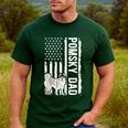 Pomsky Dad American Flag Pomsky Owner Pomsky Lover Men's Casual T-Shirt Forest