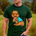 Poodle I Love Dad Tattoo Apparel Dog Dad Dads For Men Women Men's Casual T-Shirt Forest