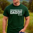 Promoted To Daddy 2022 First Time Fathers New Dad Men's Casual T-Shirt Forest