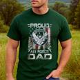 Proud Air Force Dad Shirt Military Family Fathers Day Men's Casual T-Shirt Forest