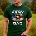 Proud To Be An Army Dad With American Flag Veteran Men's Casual T-Shirt Forest