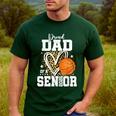Proud Dad Of A 2026 Senior Basketball Graduation Leopard Men's Casual T-Shirt Forest